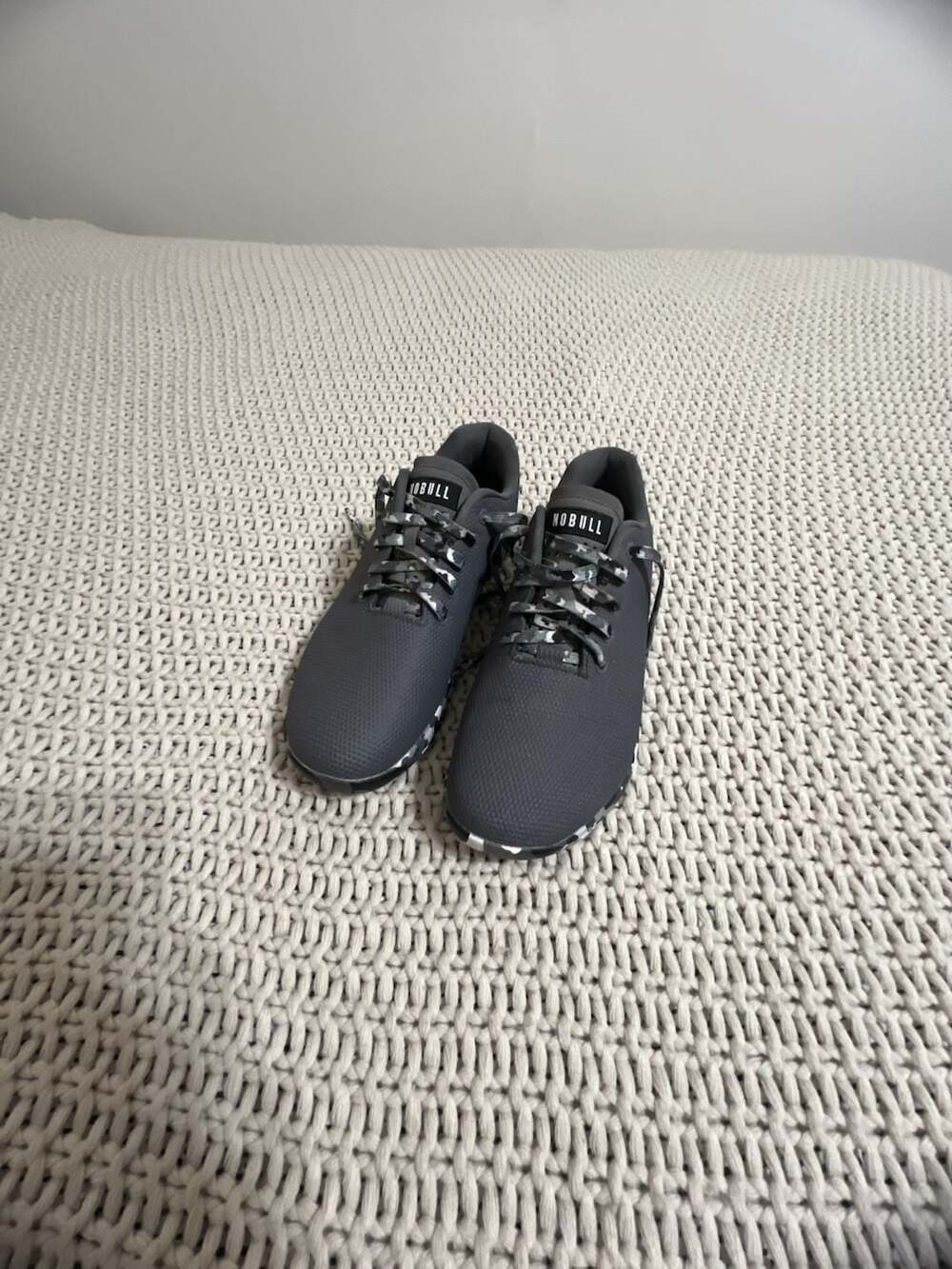 NO Bull Men's Trainer Shoes Grey Camo Size 10